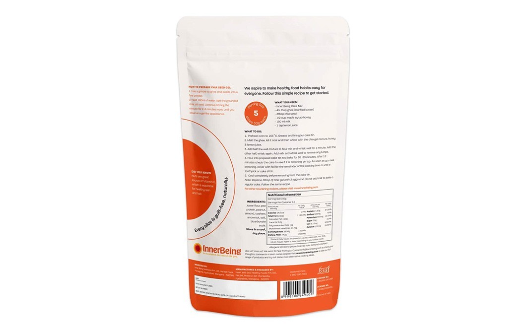 InnerBeing Nut & Millet Cake Mix    Pack  250 grams